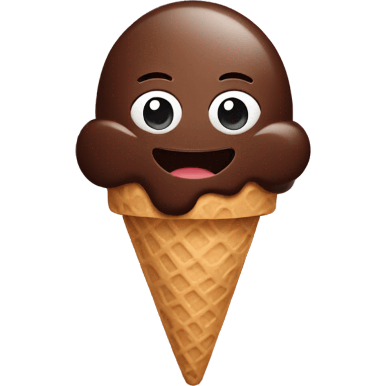 Chocolate ice cream  emoji