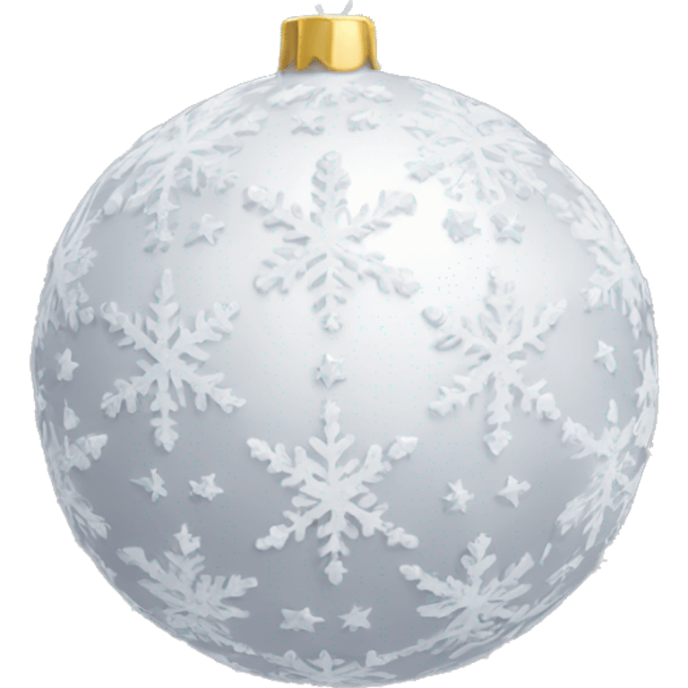 White Christmas ball decoration emoji