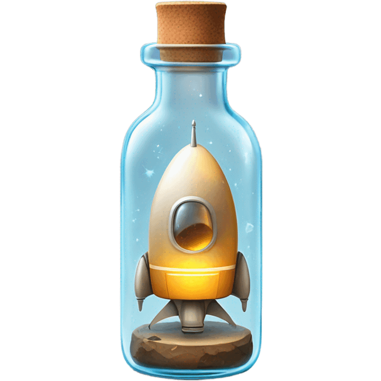 spaceship in bottle emoji