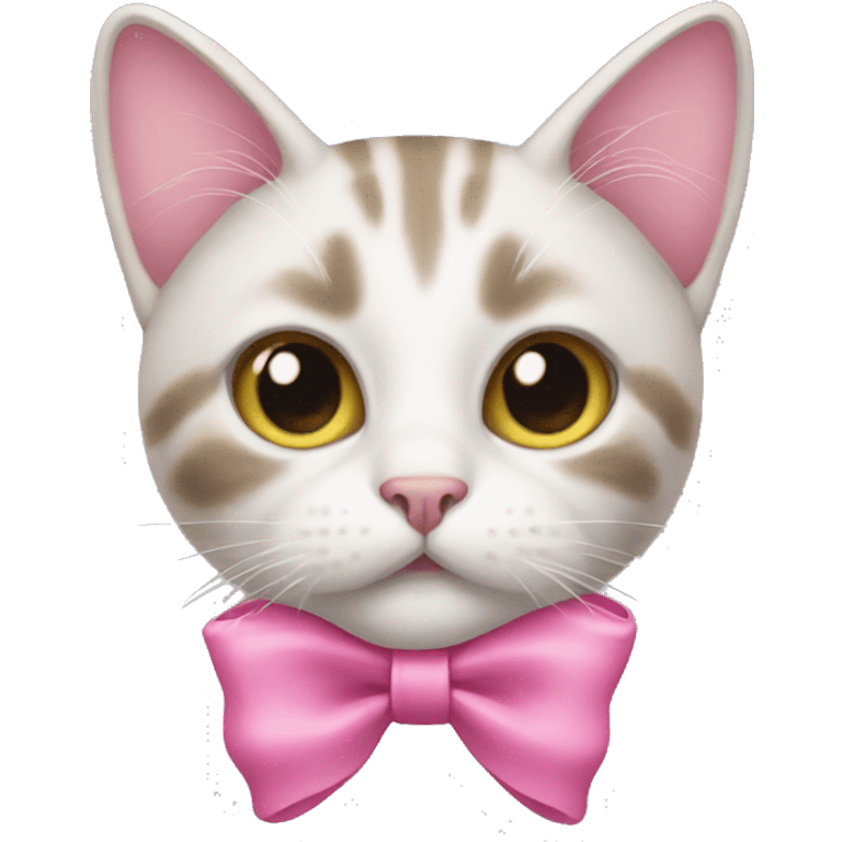 Cat with pink bow emoji