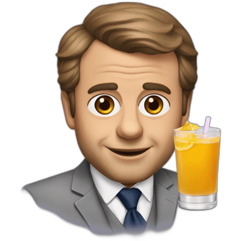 Emanuel macron drink bear emoji