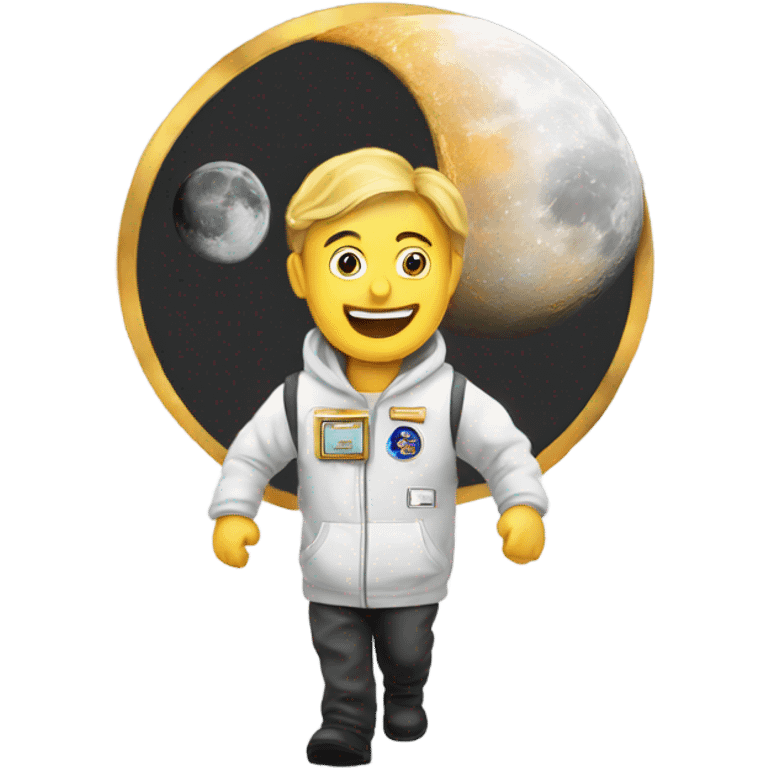 Bitcoin to the Moon emoji