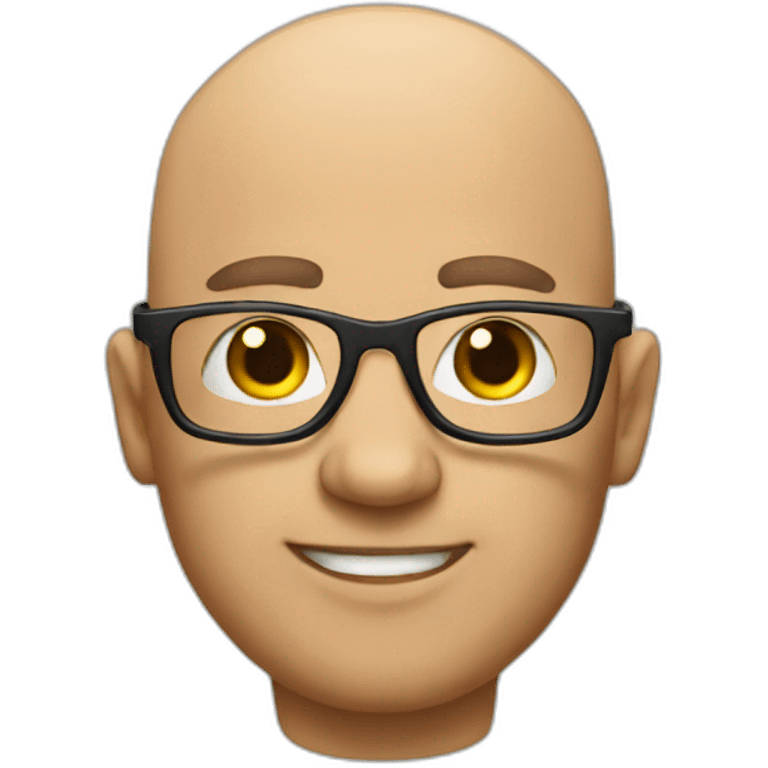 bald man with bear and glasses emoji