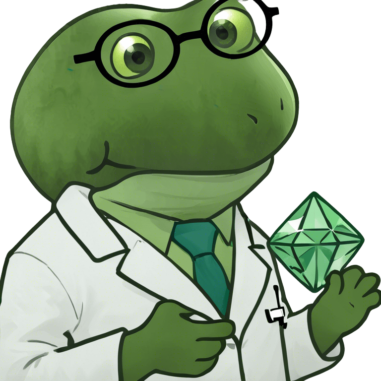 doctor bufo holding green diamond emoji