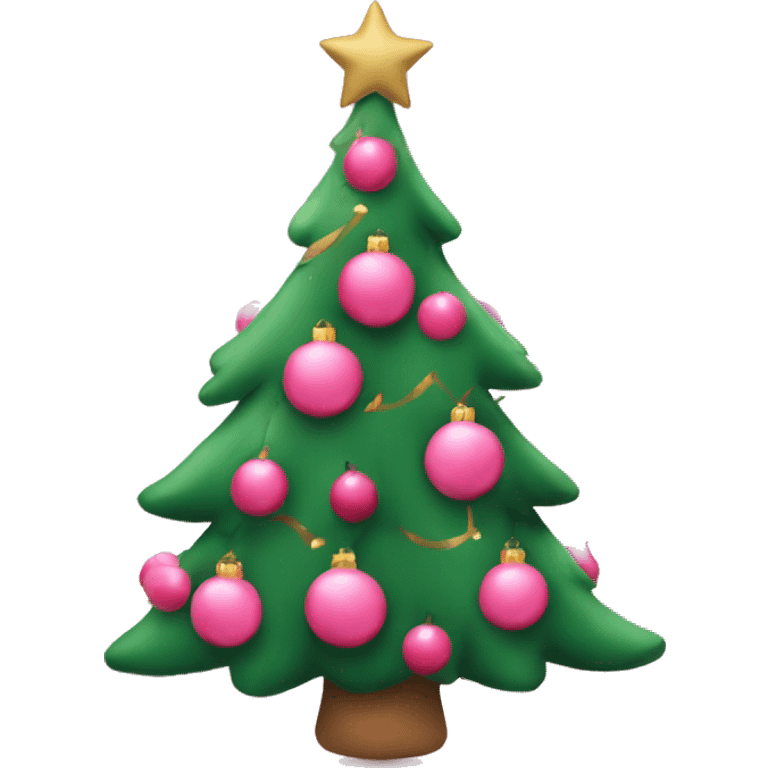 Árvore de Natal rosa (coquette) emoji