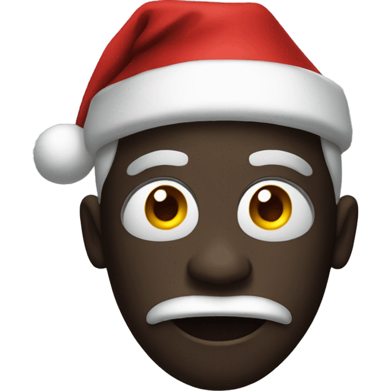 Black costume scary Santa  emoji