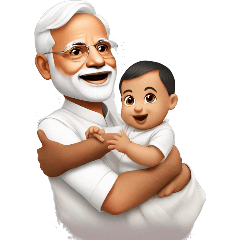 narendra modi with baby emoji