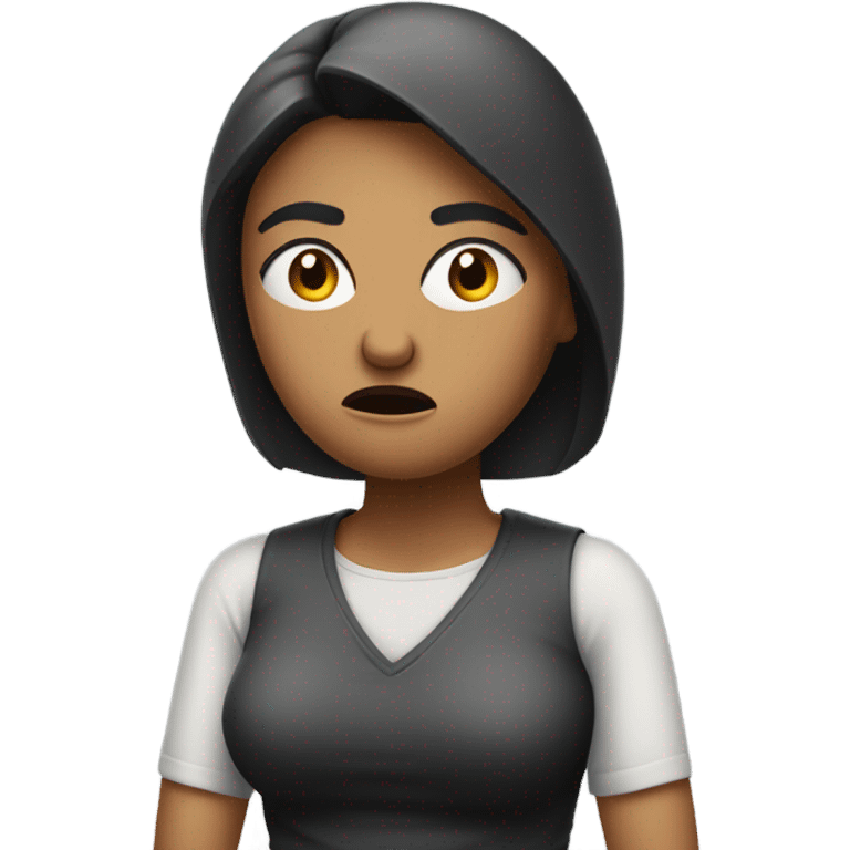 Angry annoyed woman emoji