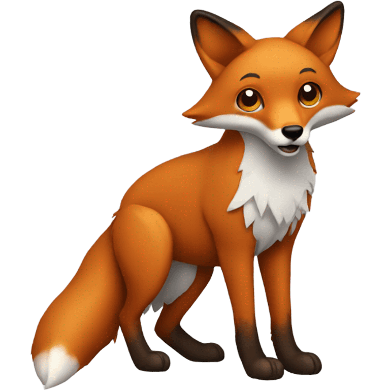 Fox with 1 broken leg  emoji