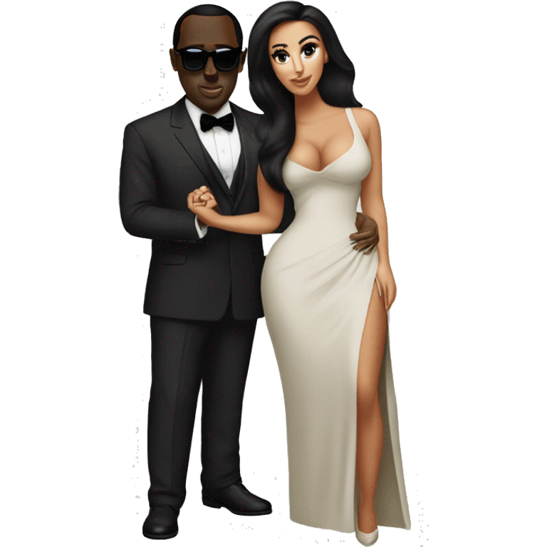 kim kardashin with pdiddy emoji