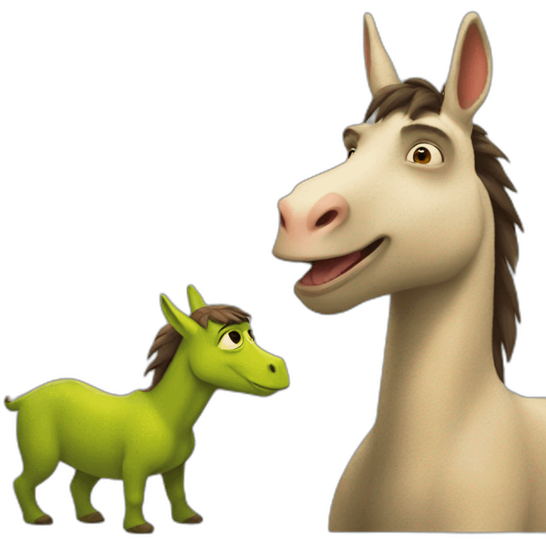 La dragona y burro shrek emoji