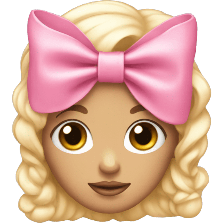 cute coquette pink bow emoji