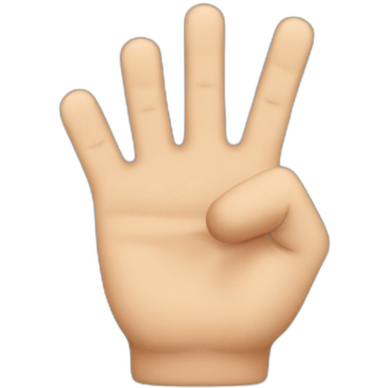 Front view of Thumb between index and middle finger emoji