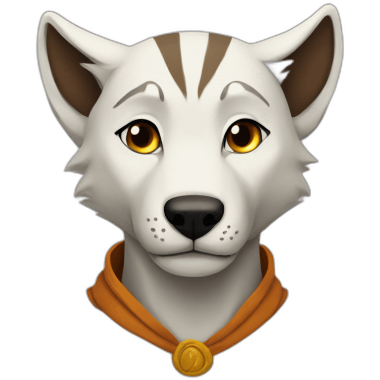 Wolf as a aang the avatar emoji