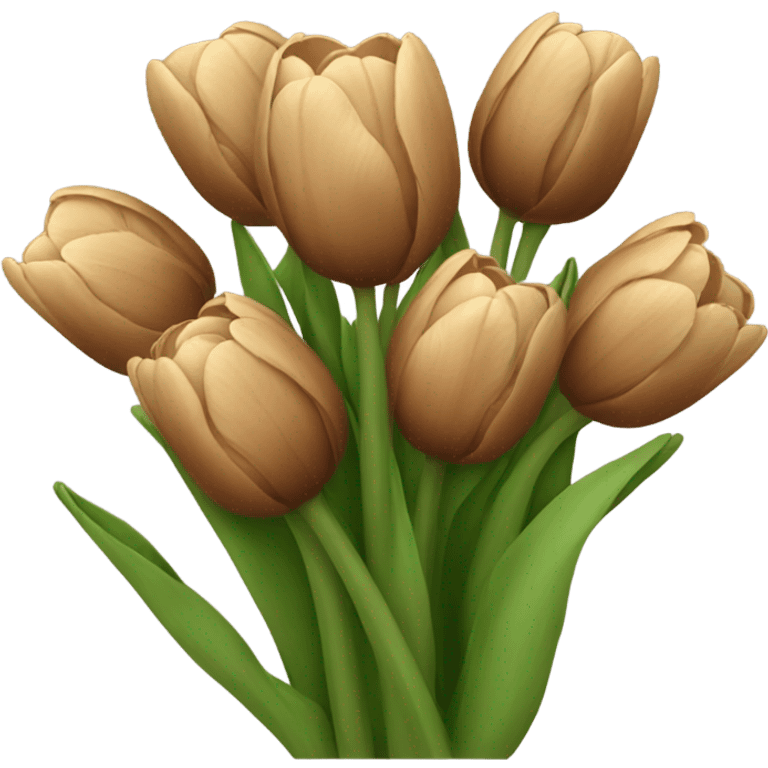 Bouquet of brown tulips  emoji