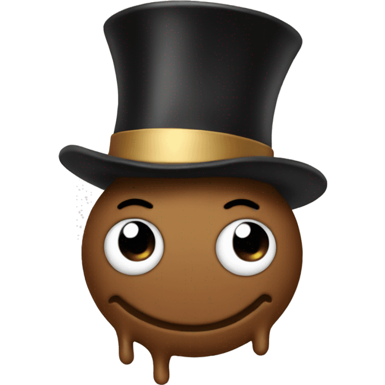 Poop with top hat  emoji