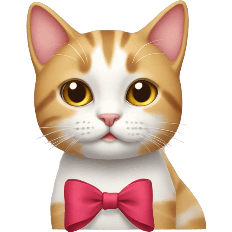 Cat whit a bow emoji