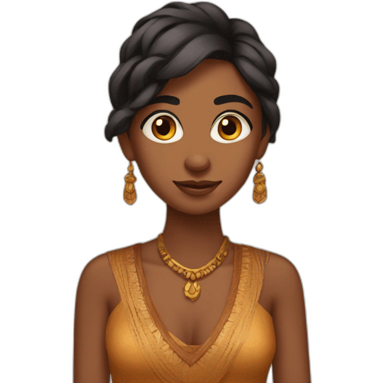 Indian look brown skin emoji