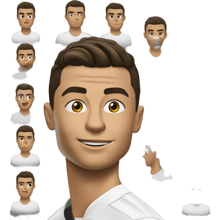 Cristiano ronaldo doing siuuuu emoji