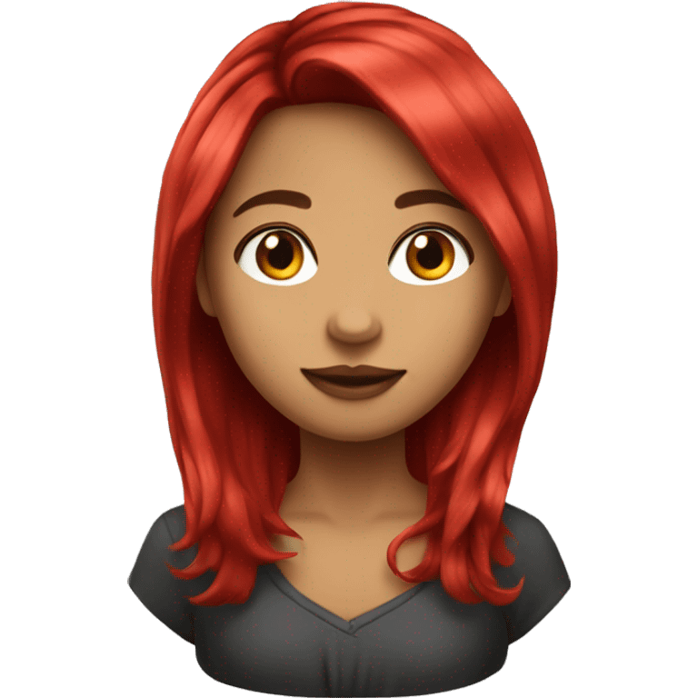 Fille avec cheveux rouges  emoji