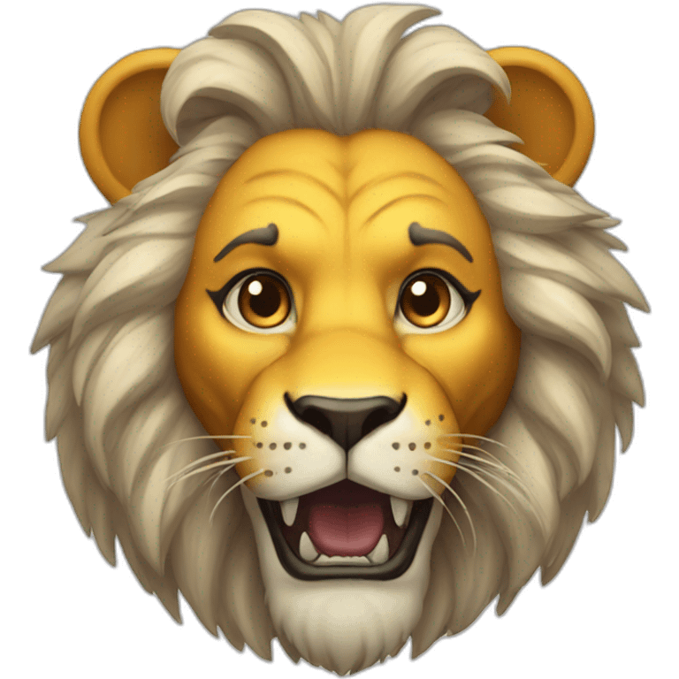 lion clown emoji