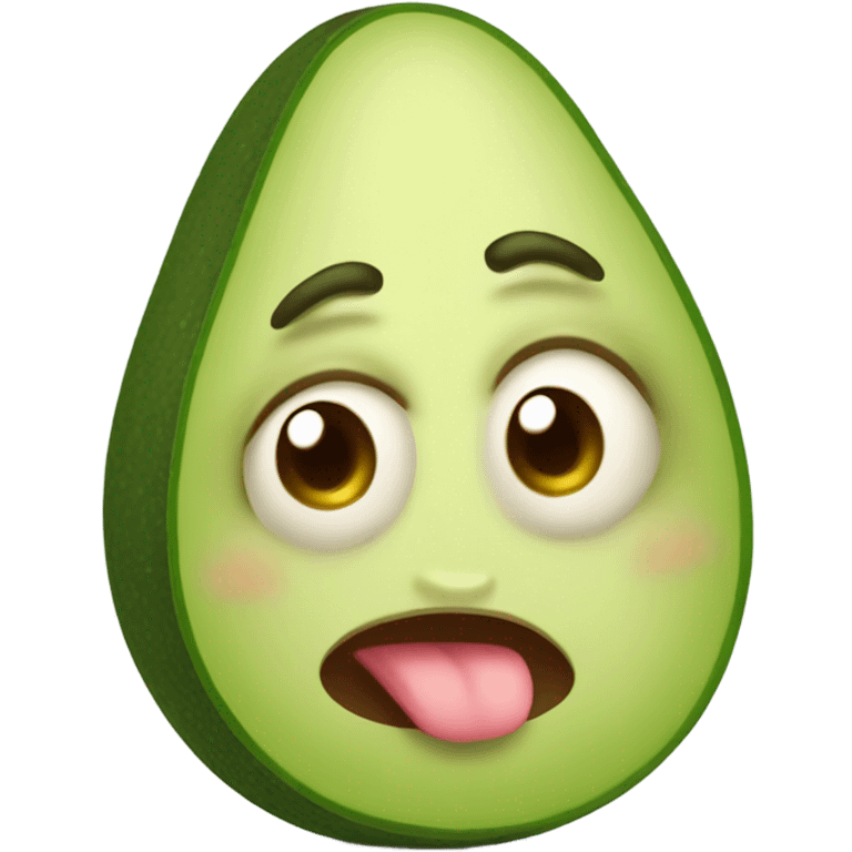 blushing avocado  emoji