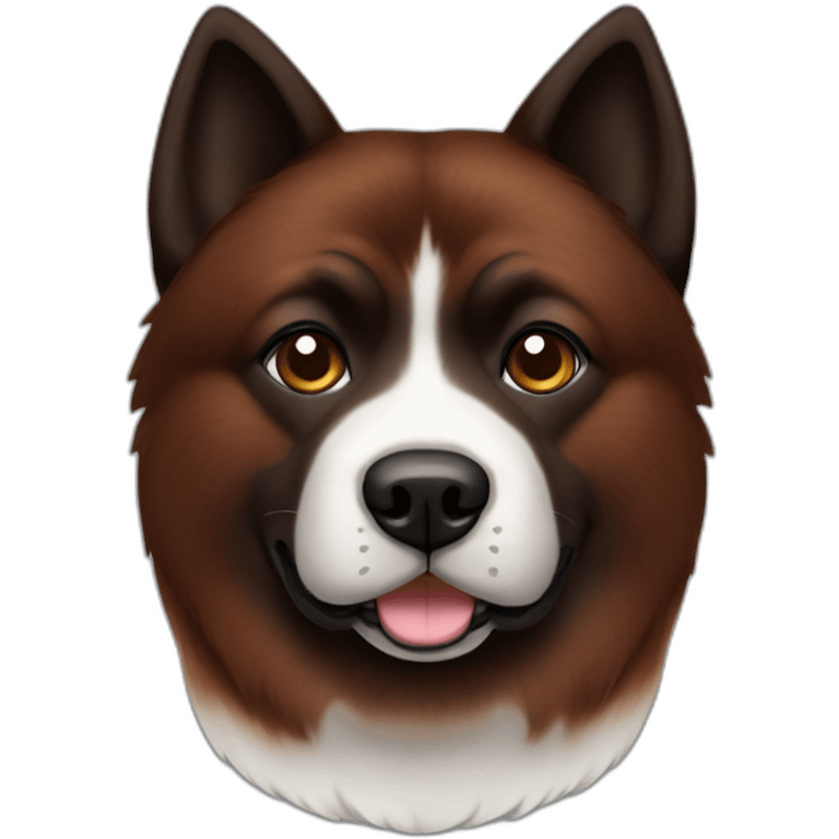 dark red brindle akita dog emoji