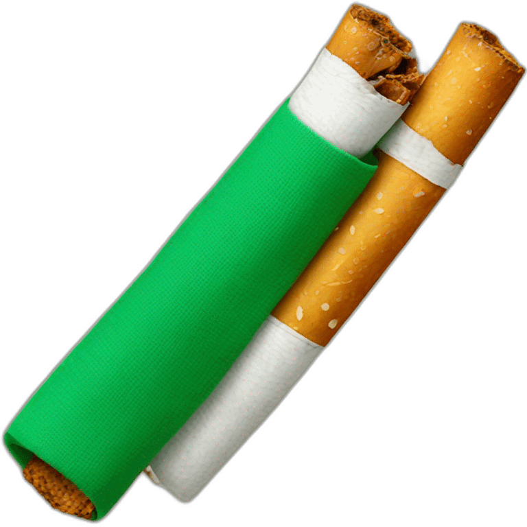 Cigarette with green scarf emoji