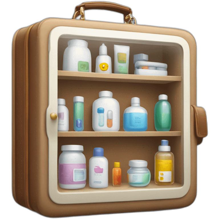 medicine cabinet in a handbag emoji