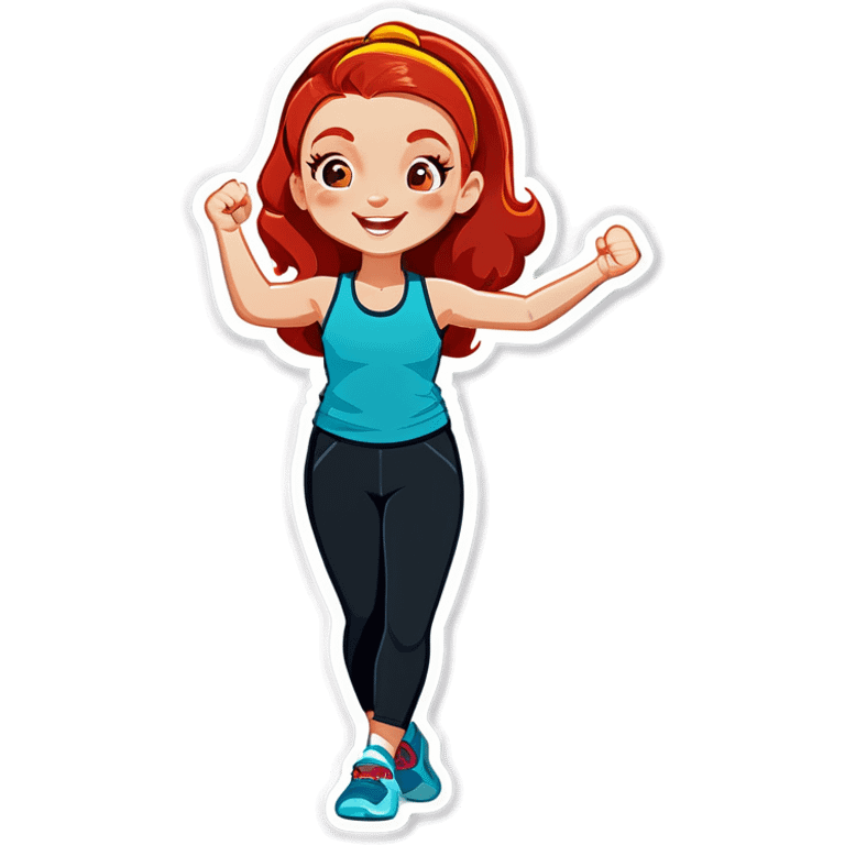 Redhead exercising emoji