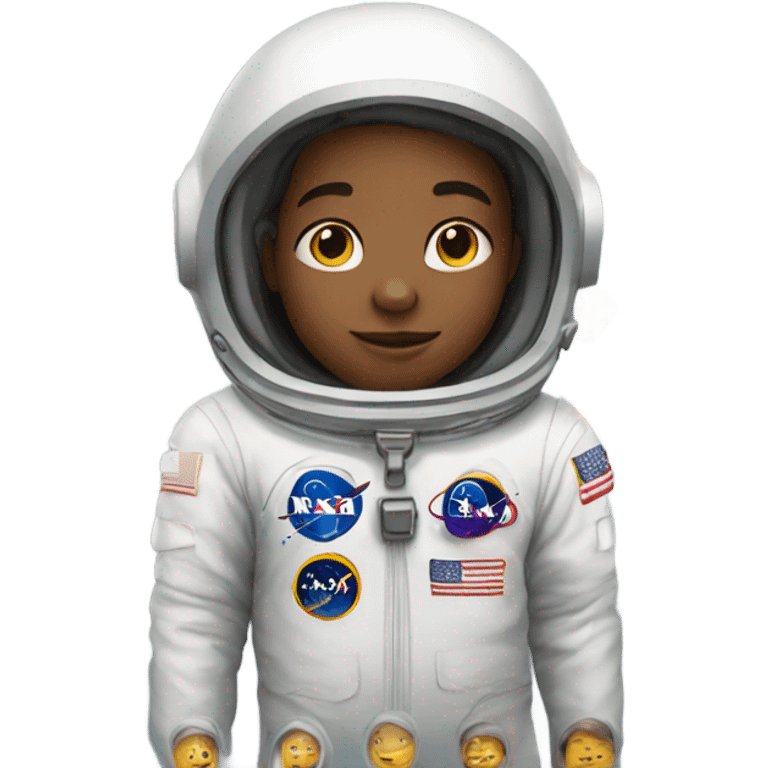 Kid wearing astronaut suits  emoji