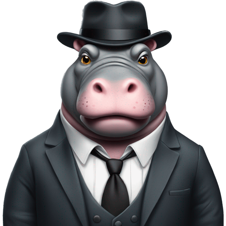 Fat hippo gangster  emoji