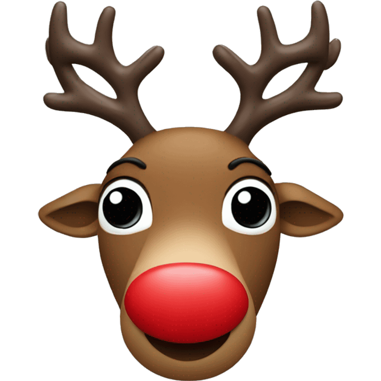 rudolf with red nose emoji