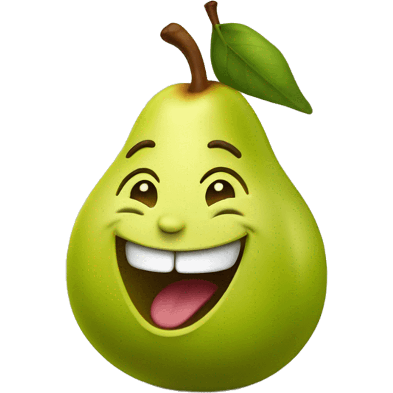 pear laughing  emoji