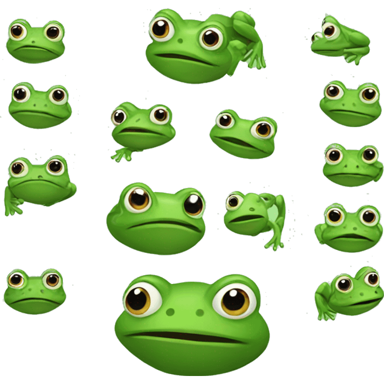 Lots of frogs emoji