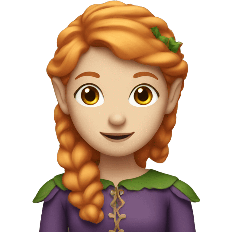 elf girl with ginger hair emoji