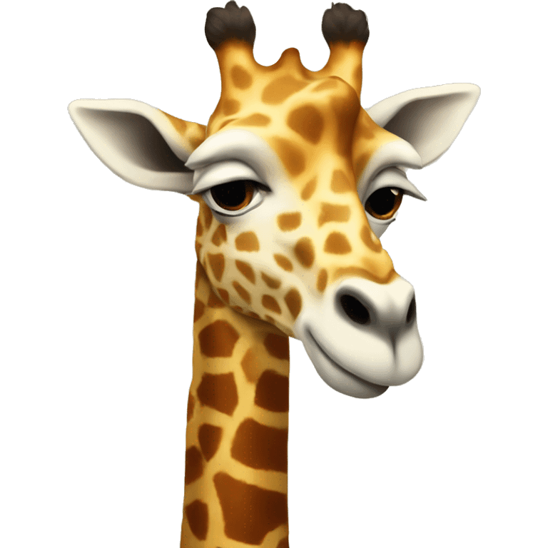 giraffe holding a llama emoji