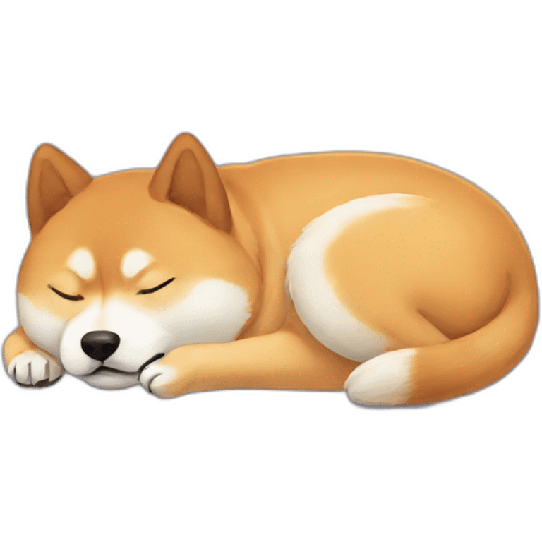 Shiba sleeping emoji