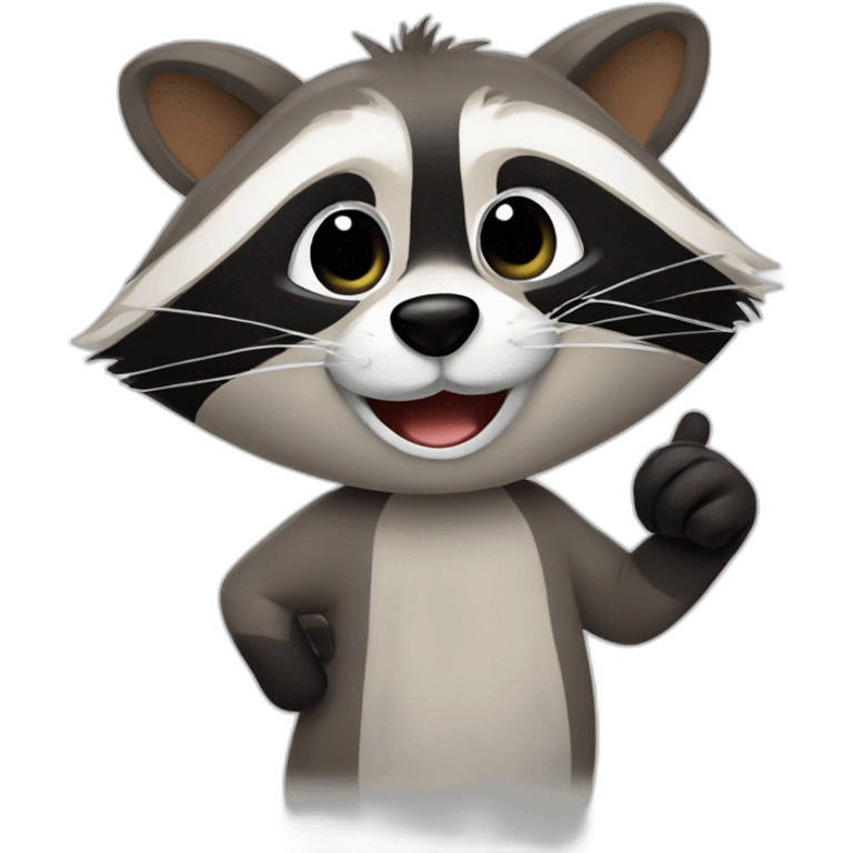 raccoon-thumbs-up emoji