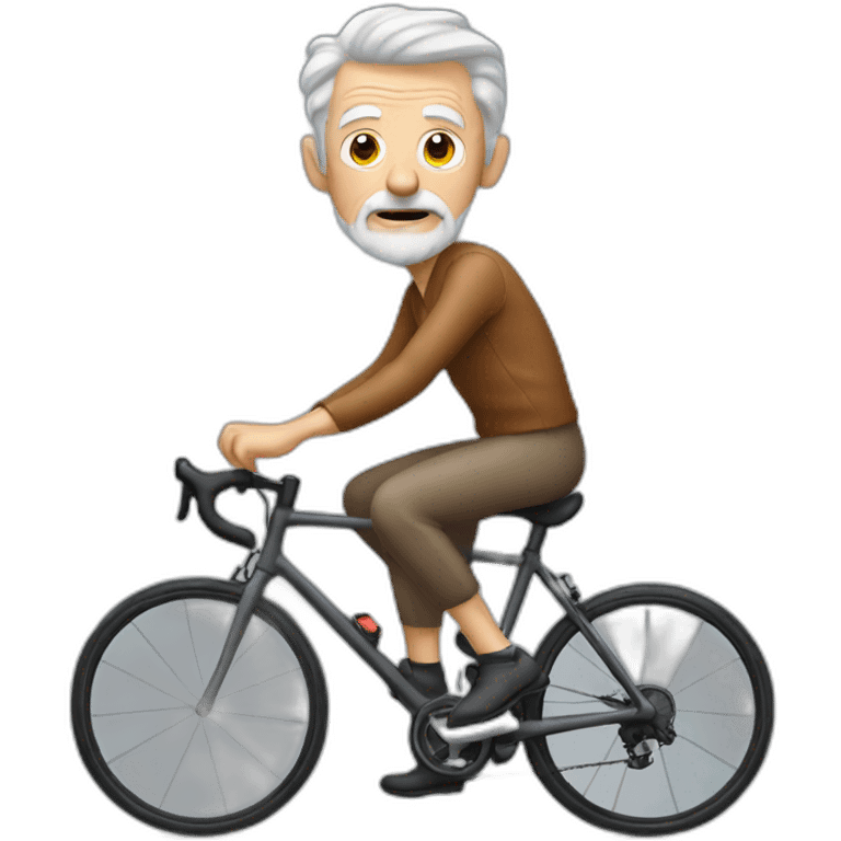 Old man on a roadbike emoji