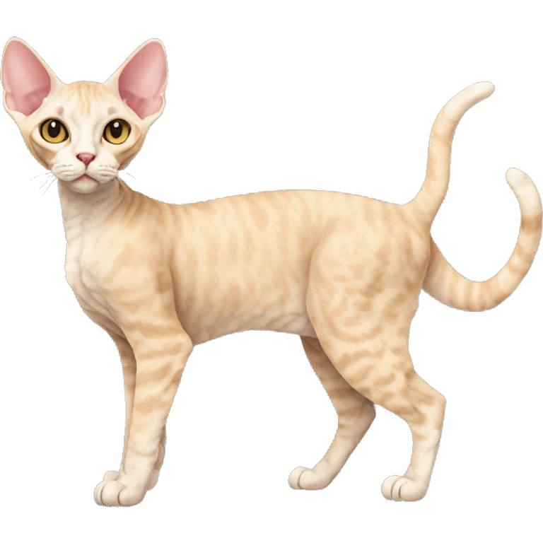 Devon Rex Cat Full Body emoji