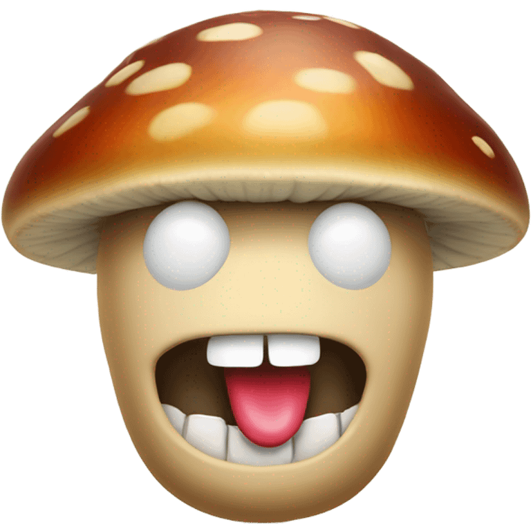 mushroom in mans mouth emoji