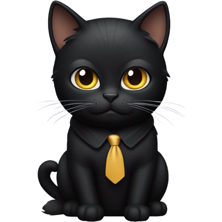 Donald Trump as a black cat emoji