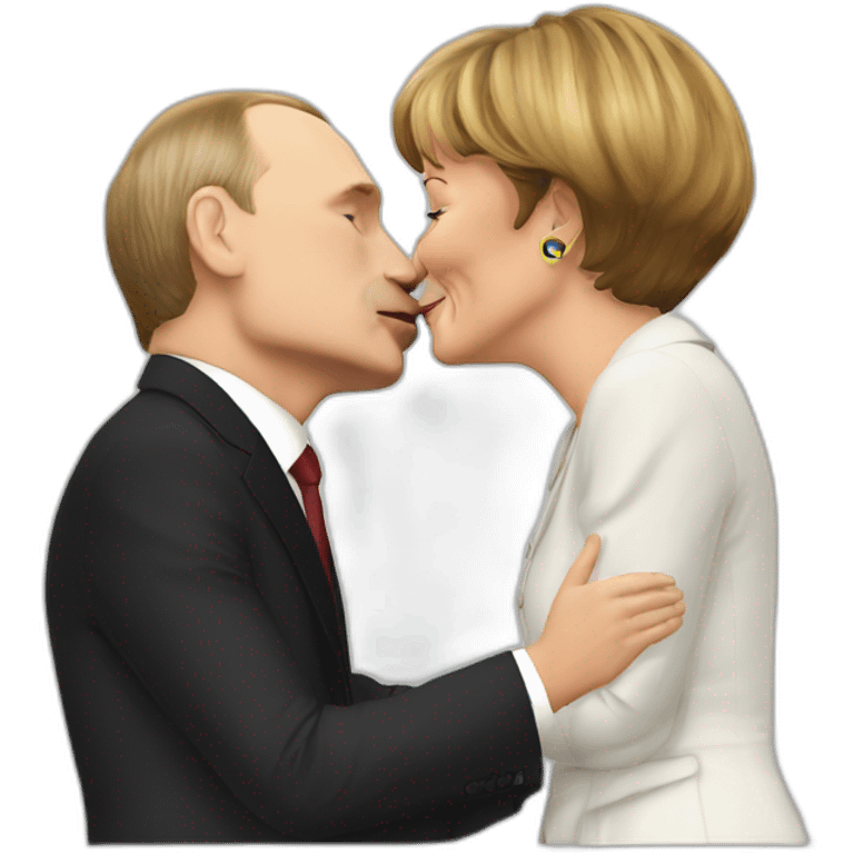 putin kissing merkel emoji