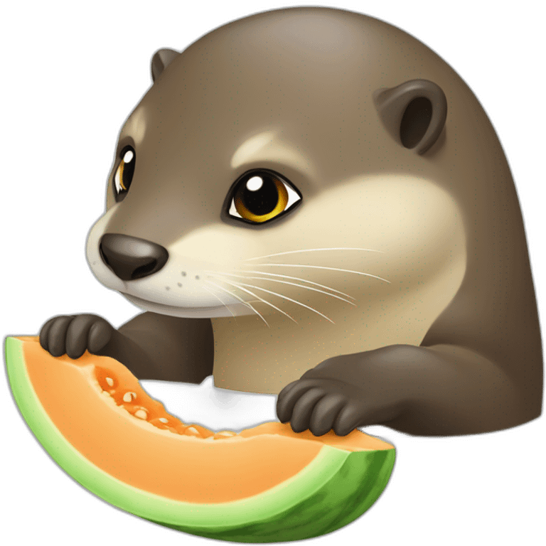 loutre qui mange un melon emoji