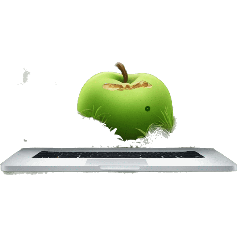 mac book and nature emoji