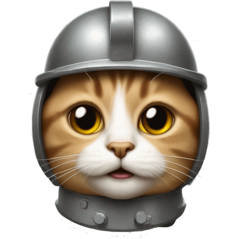 cat with miner's helmet and pillory emoji