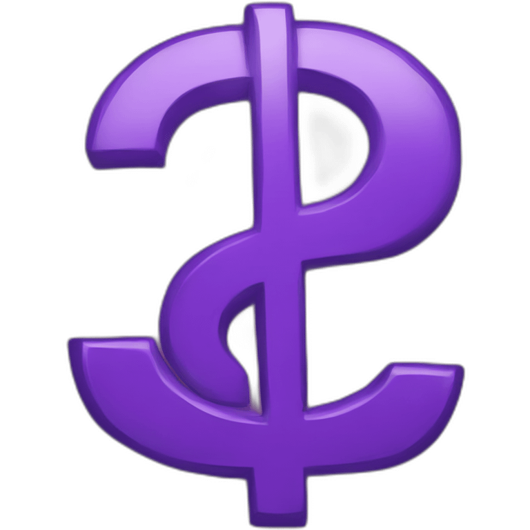 purple dollar symbol emoji