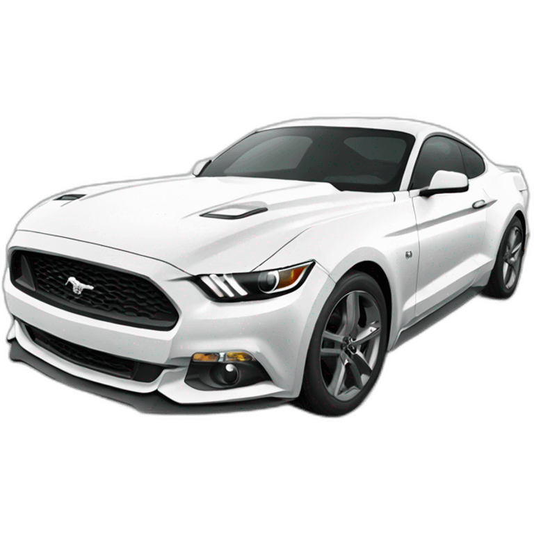 Ford mustang white emoji