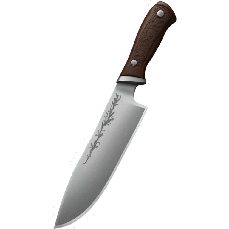 knife with CAW engraved on the blade emoji